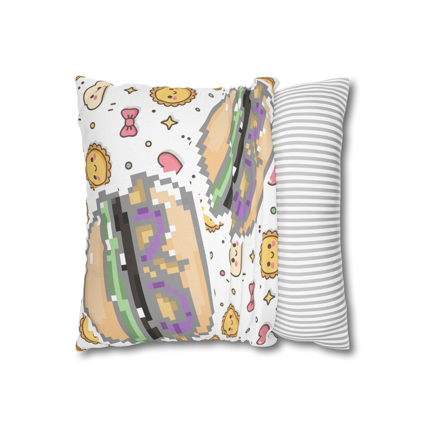 ₊˚⊹ Pixel Burger Snack Pillow  ⊹˚₊