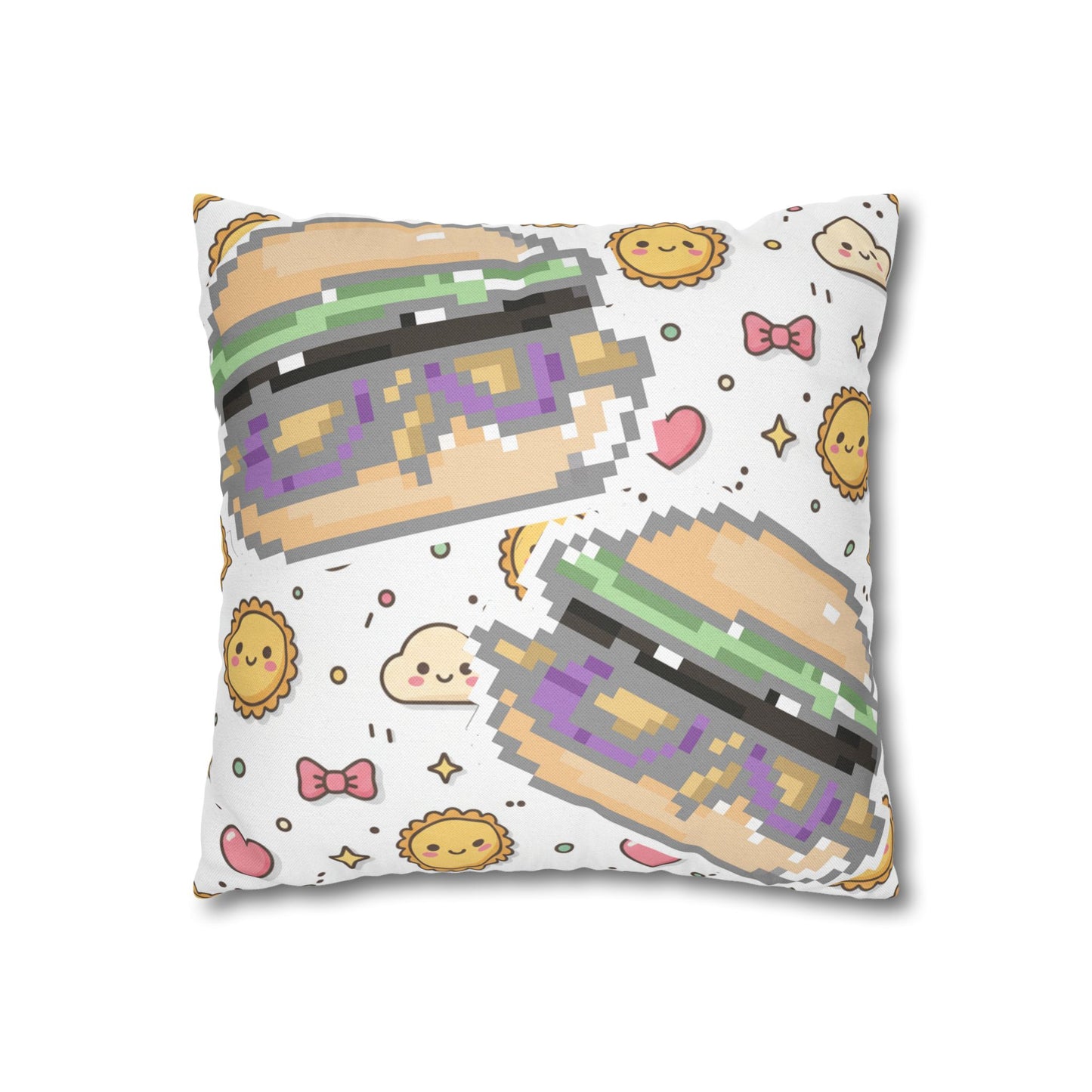₊˚⊹ Pixel Burger Snack Pillow  ⊹˚₊